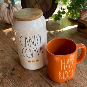 Rae Dunn canister and mug